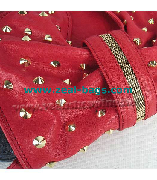 Cheap 3.1 Phillip Lim Edie Bow Studded Bag Blue/Red Replica - Click Image to Close